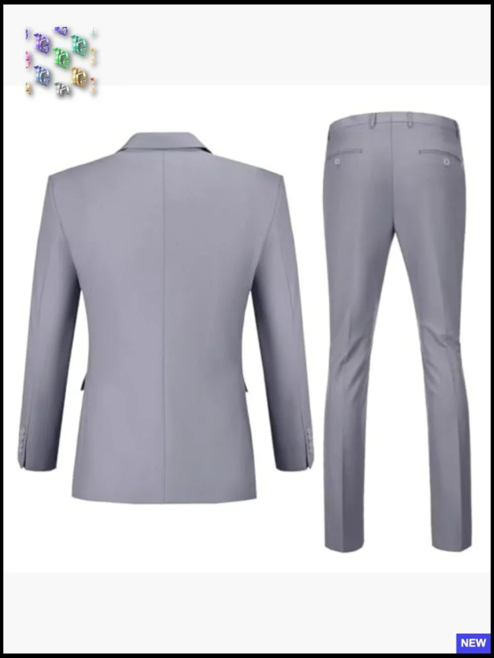 Slim Fit Two-Piece Suit Set Modern Formal Blazer Pants Wedding Work